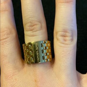 Michael Kors mesh gold ring